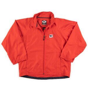 THE BLACK DOG youth red lightweight full zip shell jacket size XL